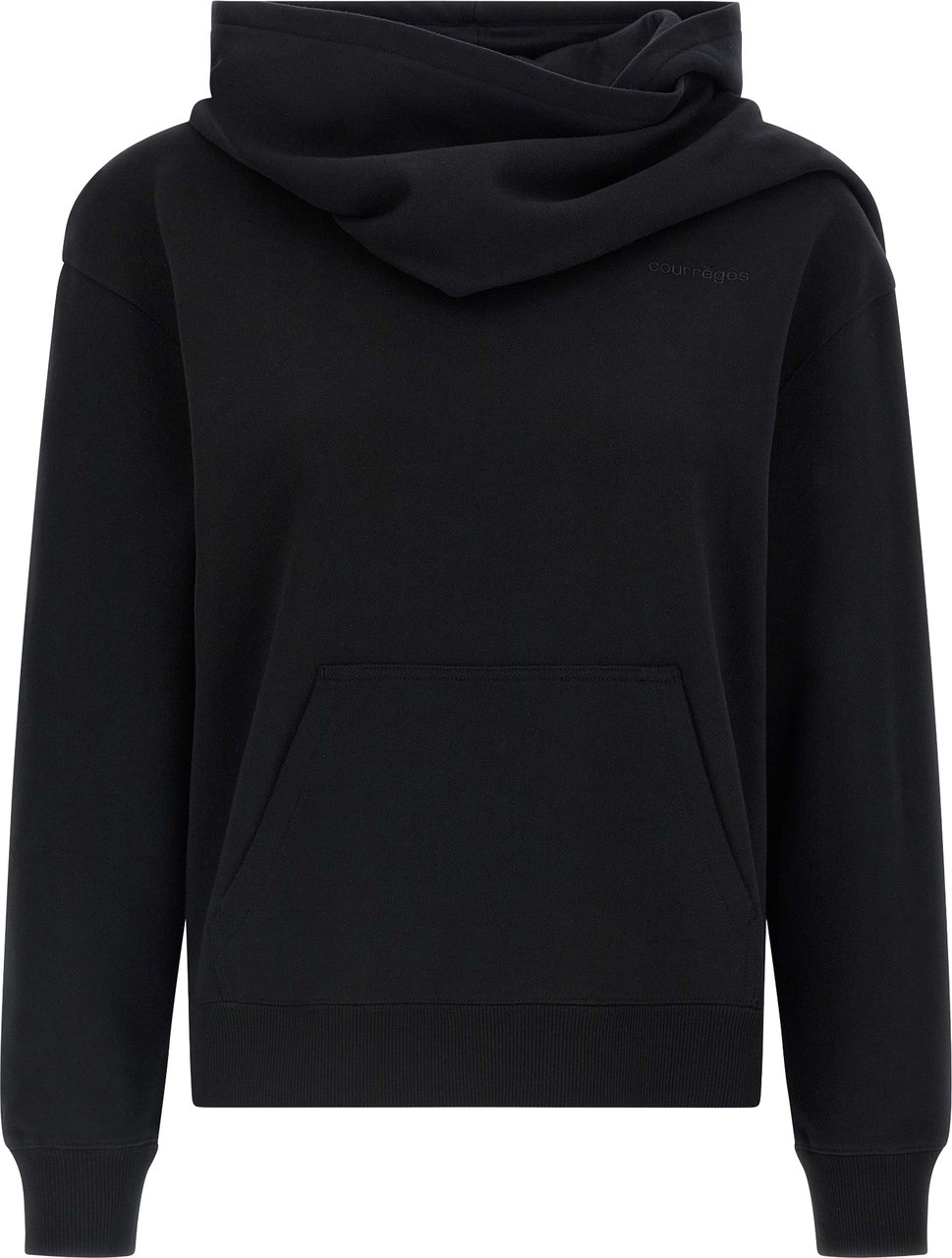 COURREGES Courrèges Black Cotton Sweatshirt Wit