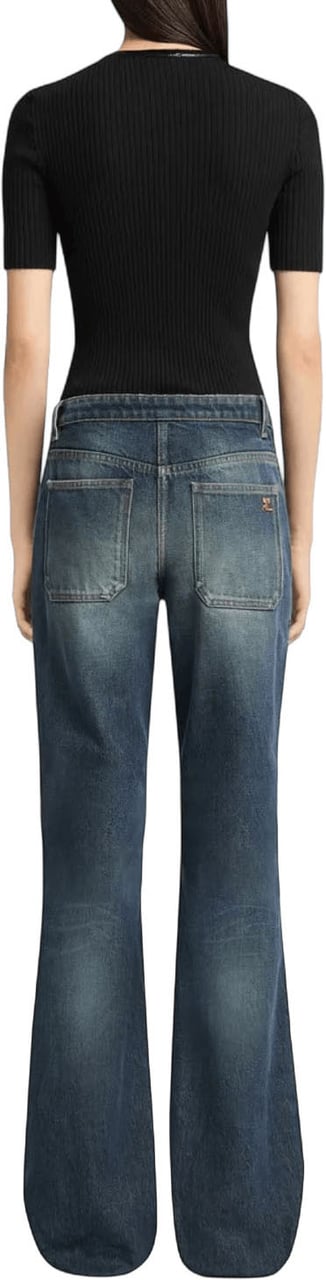 COURREGES VINTAGE DENIM FLARED JEANS Blauw