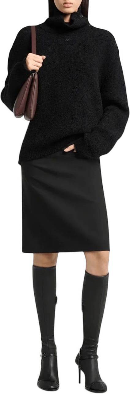 COURREGES BOUCLETTE TURTLENECK Zwart