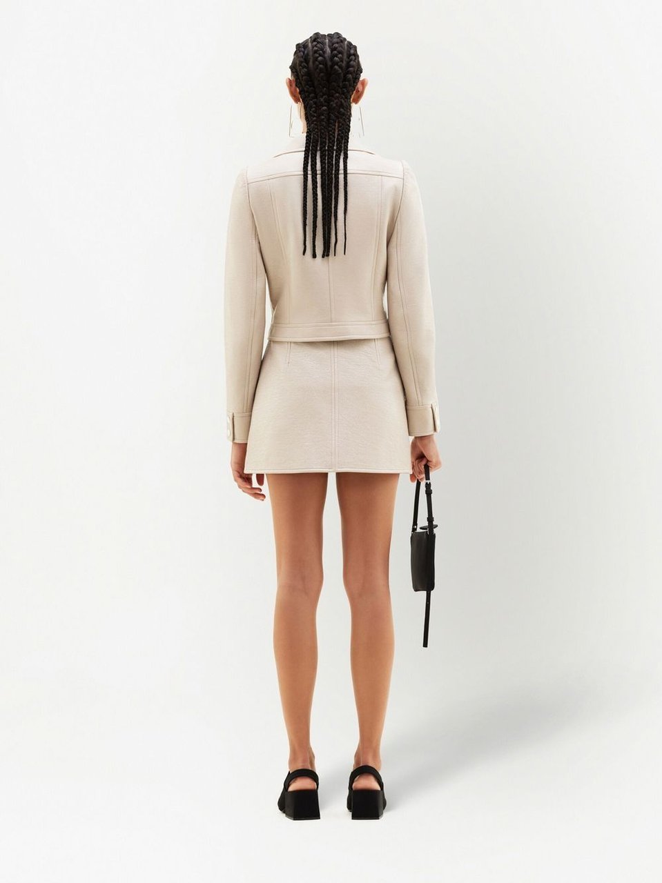 COURREGES Cropped Silk And Nylon Jacket Wit