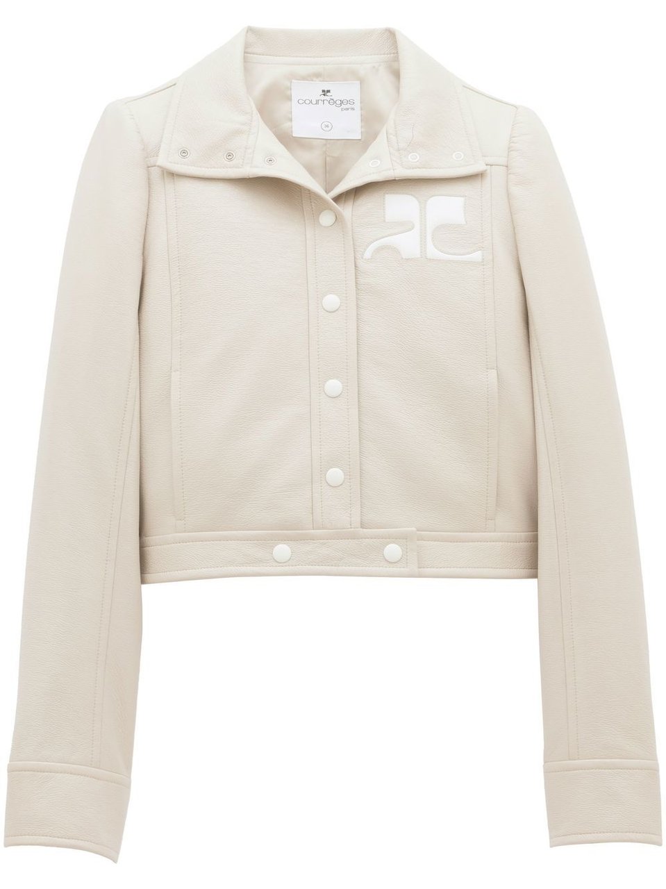 COURREGES Cropped Silk And Nylon Jacket Wit