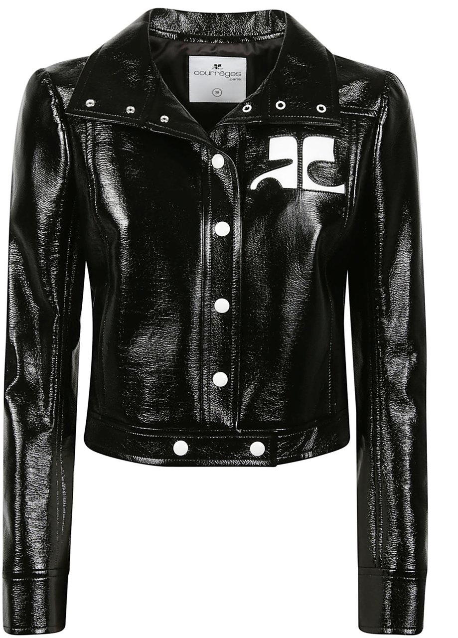 COURREGES Reedition Vynil Jacket Black Zwart