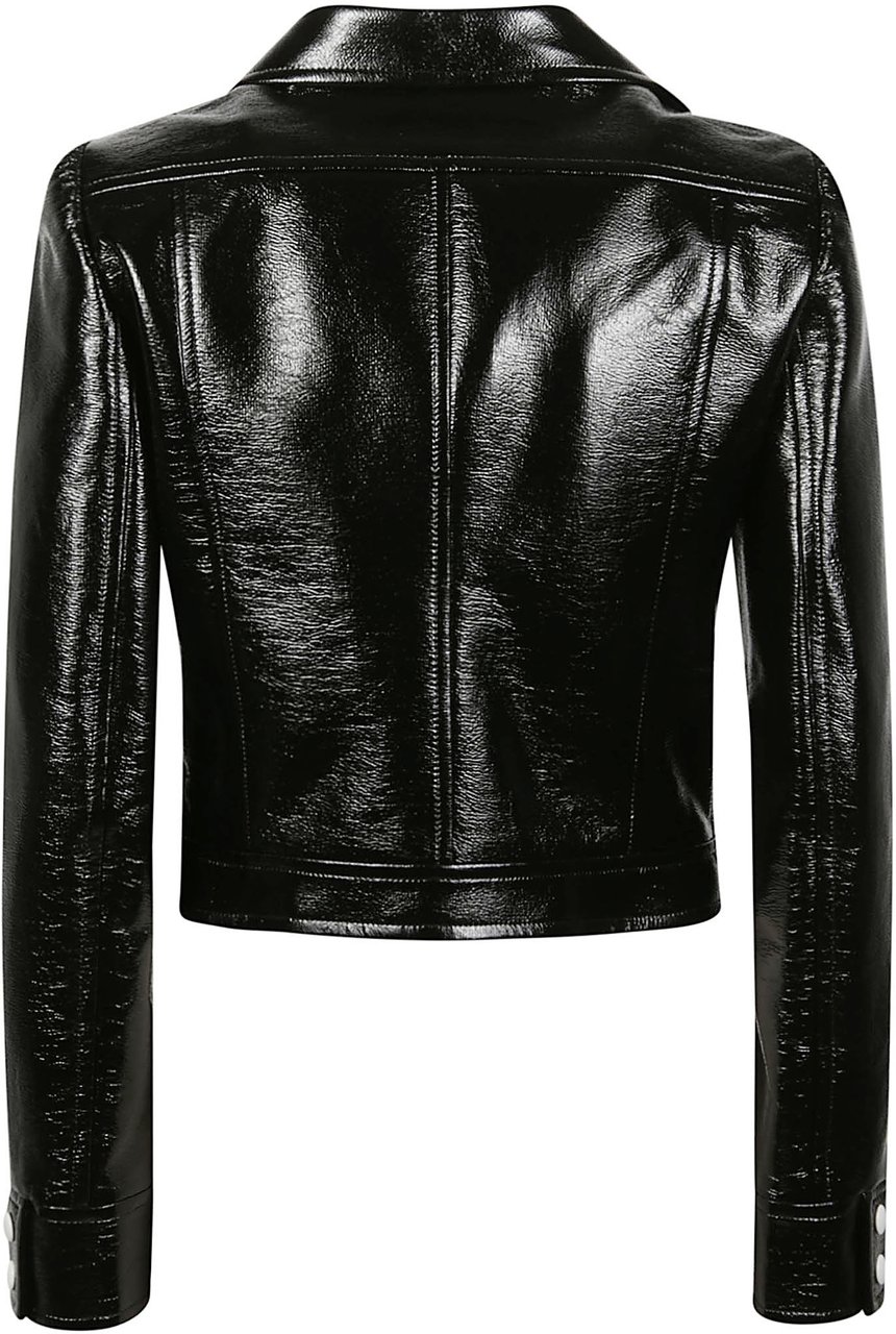 COURREGES Reedition Vynil Jacket Black Zwart