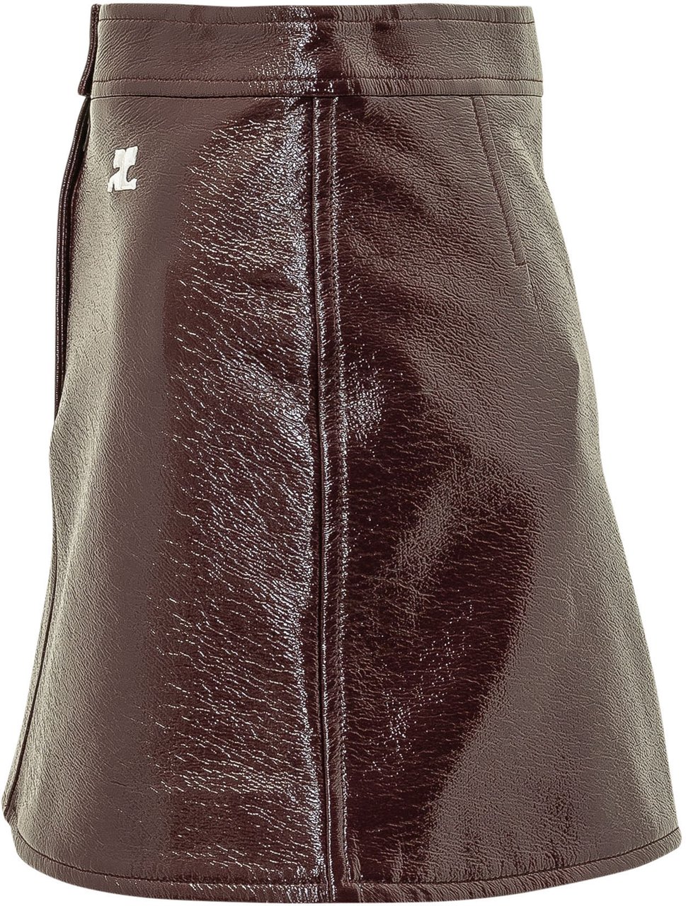 COURREGES Minigonna Lucida con Logo Bruin