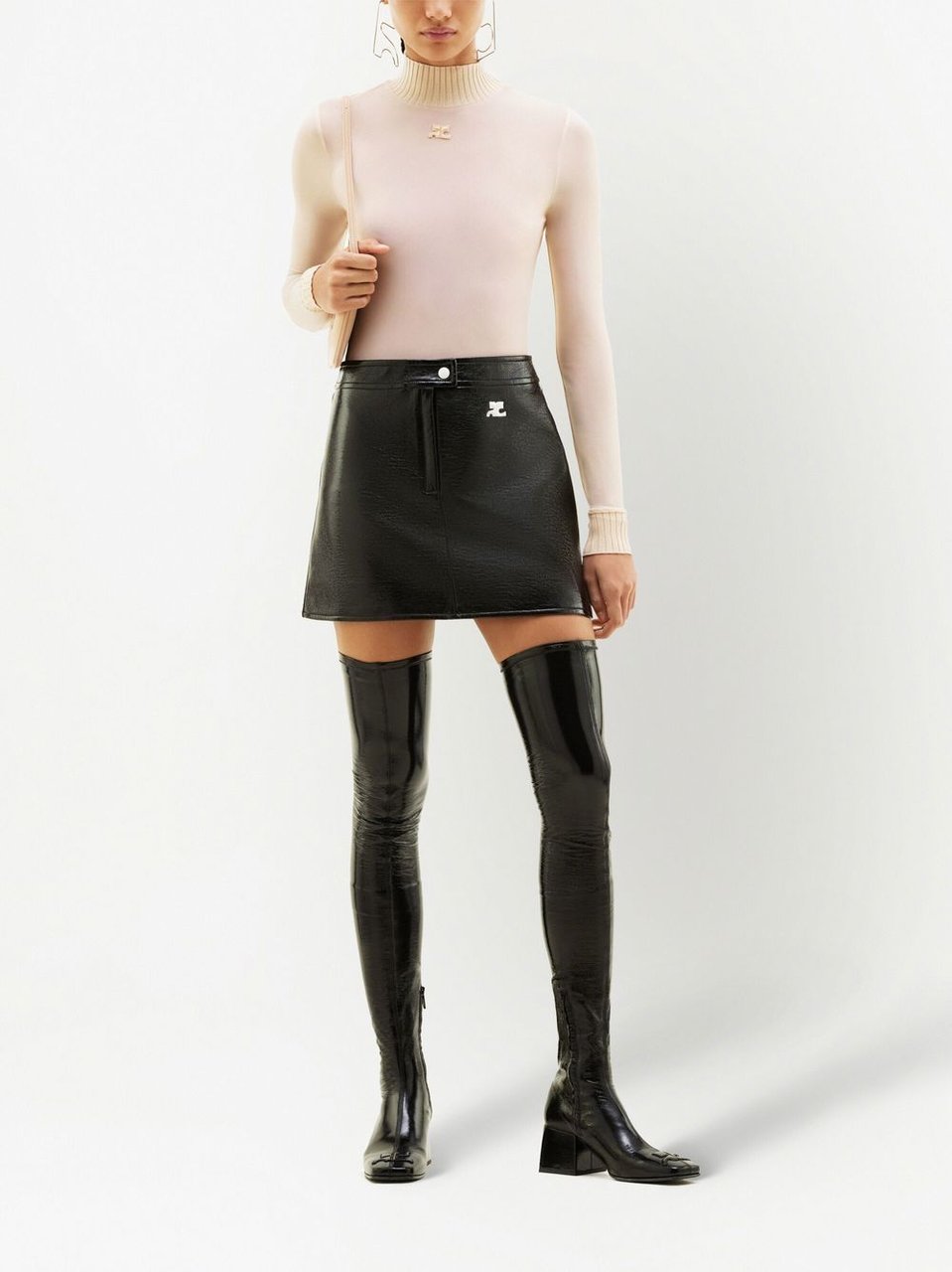 COURREGES A-line Mini Skirt Grijs