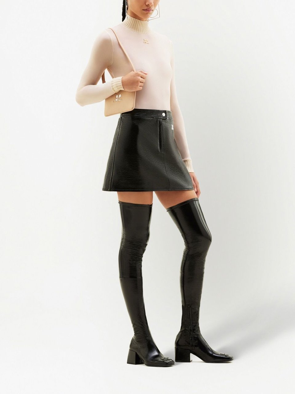 COURREGES A-line Mini Skirt Grijs