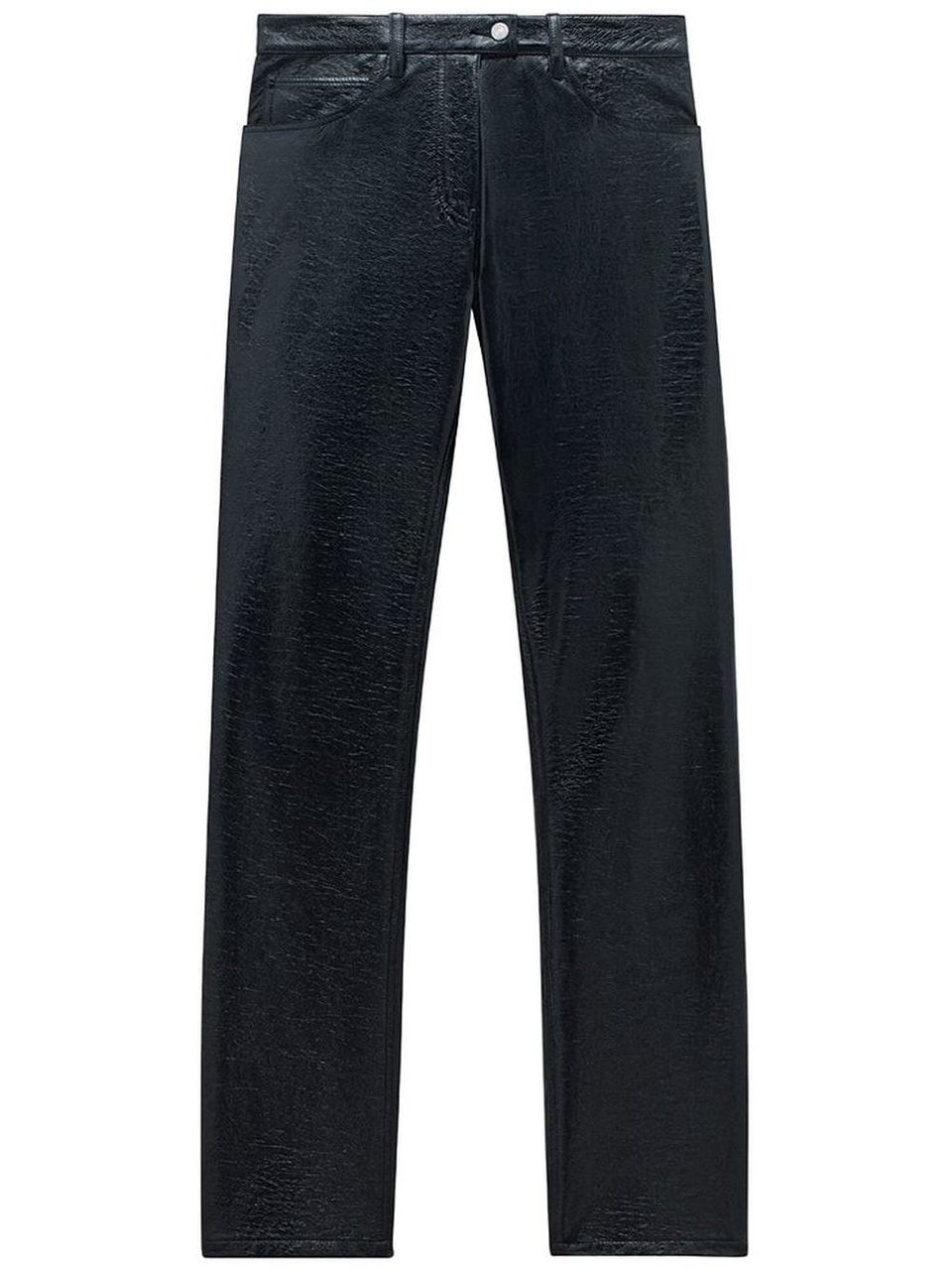 COURREGES Black Stretch Cotton Trousers Zwart
