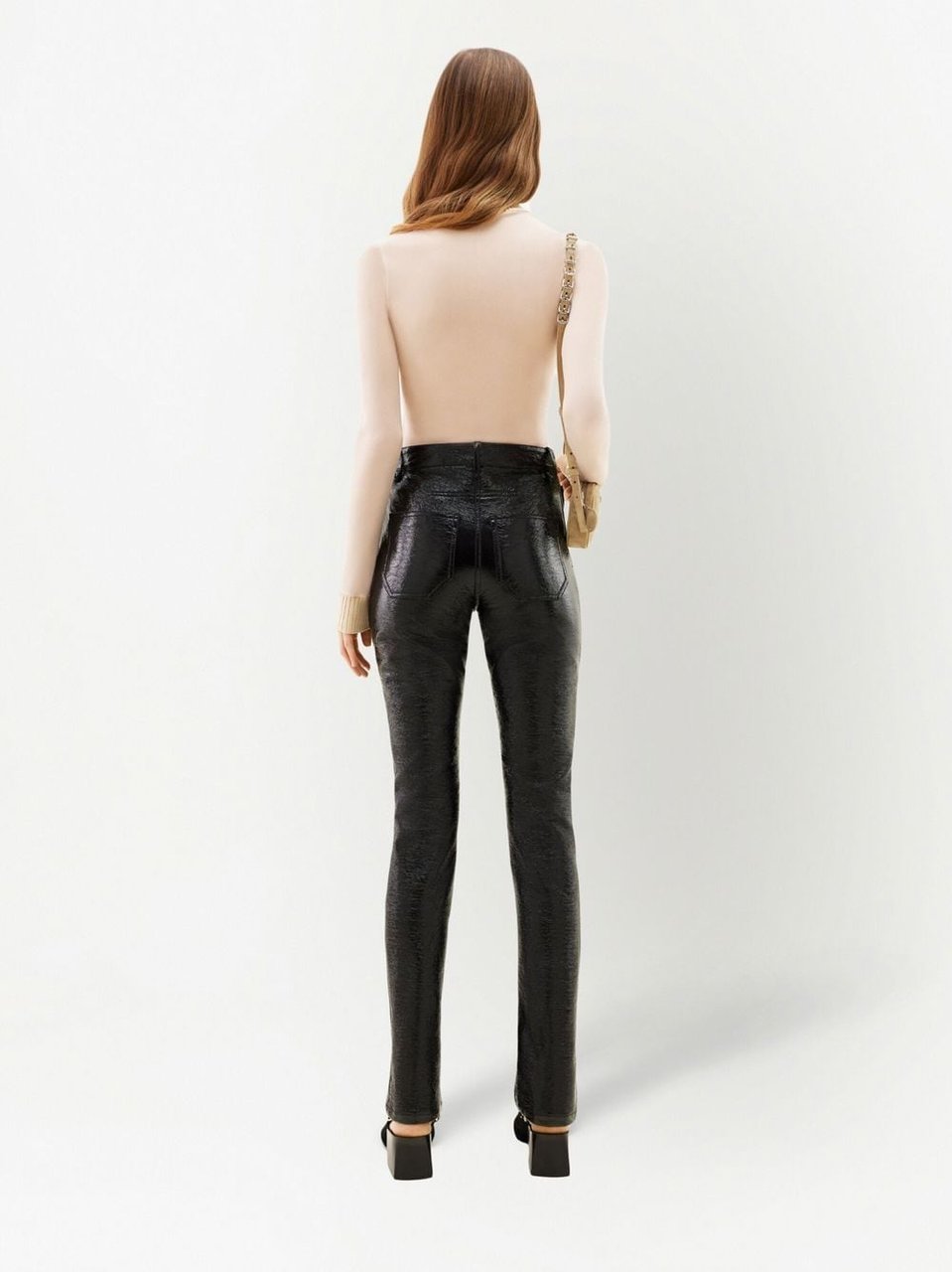 COURREGES Black Stretch Cotton Trousers Zwart
