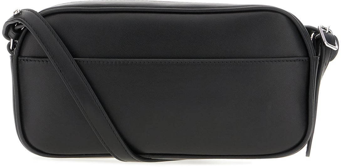 COURREGES Courreges Black leather Redition Baguette shoulder bag Zwart