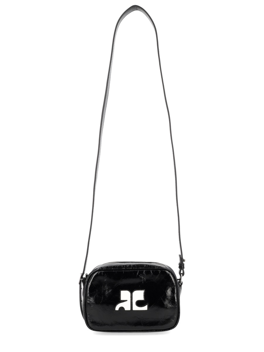 COURREGES Neutrals Reedition Naplack Glossy Bag Zwart