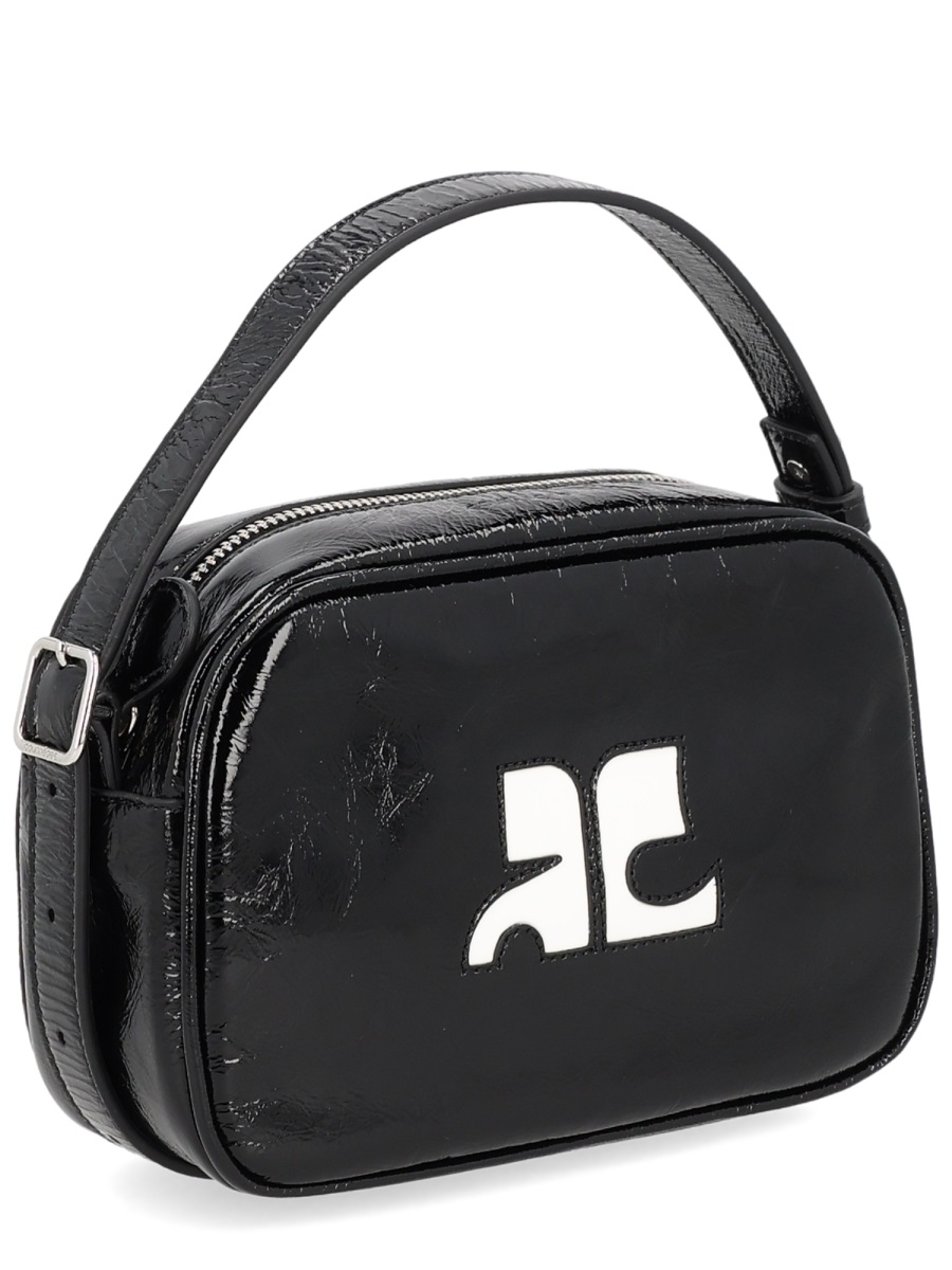 COURREGES Neutrals Reedition Naplack Glossy Bag Zwart