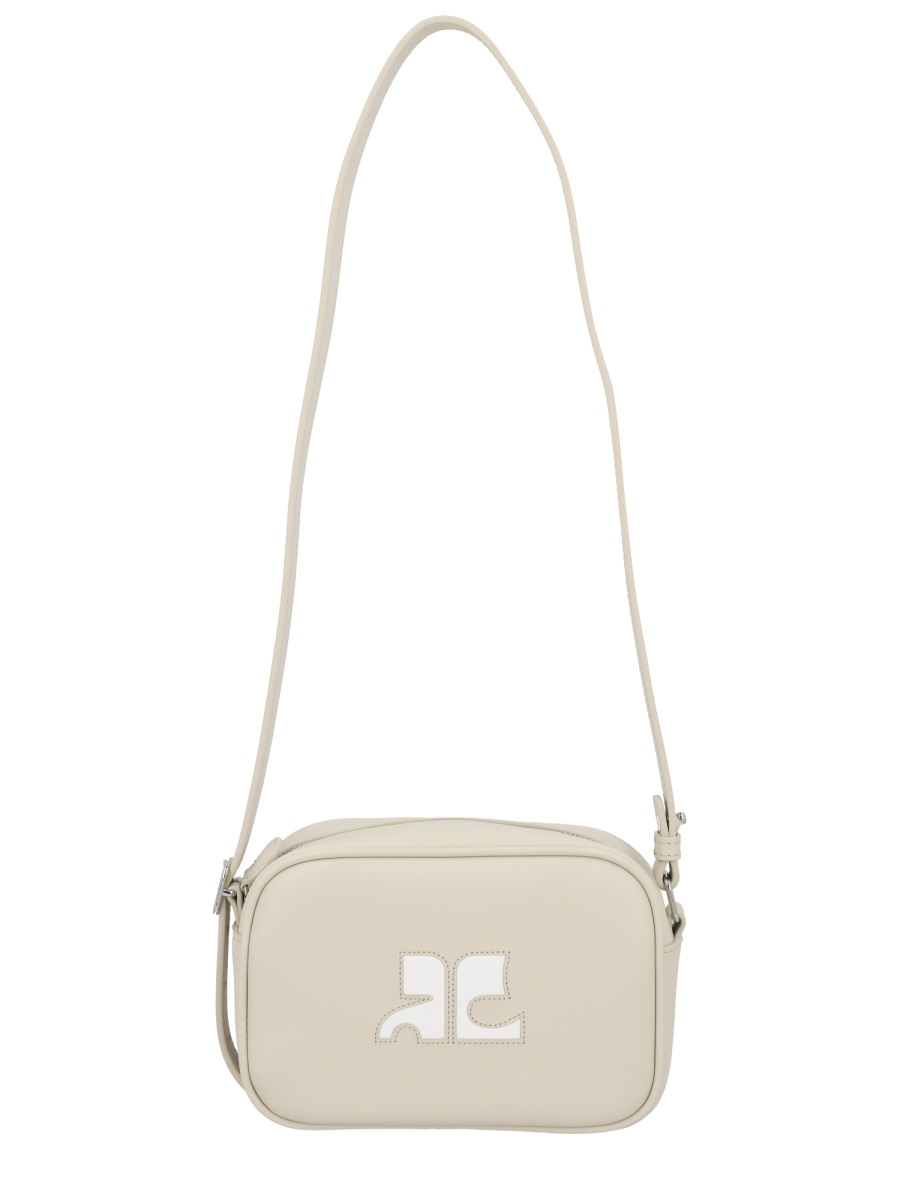 COURREGES Neutrals Reedition Naplack Calfskin Bag Grijs