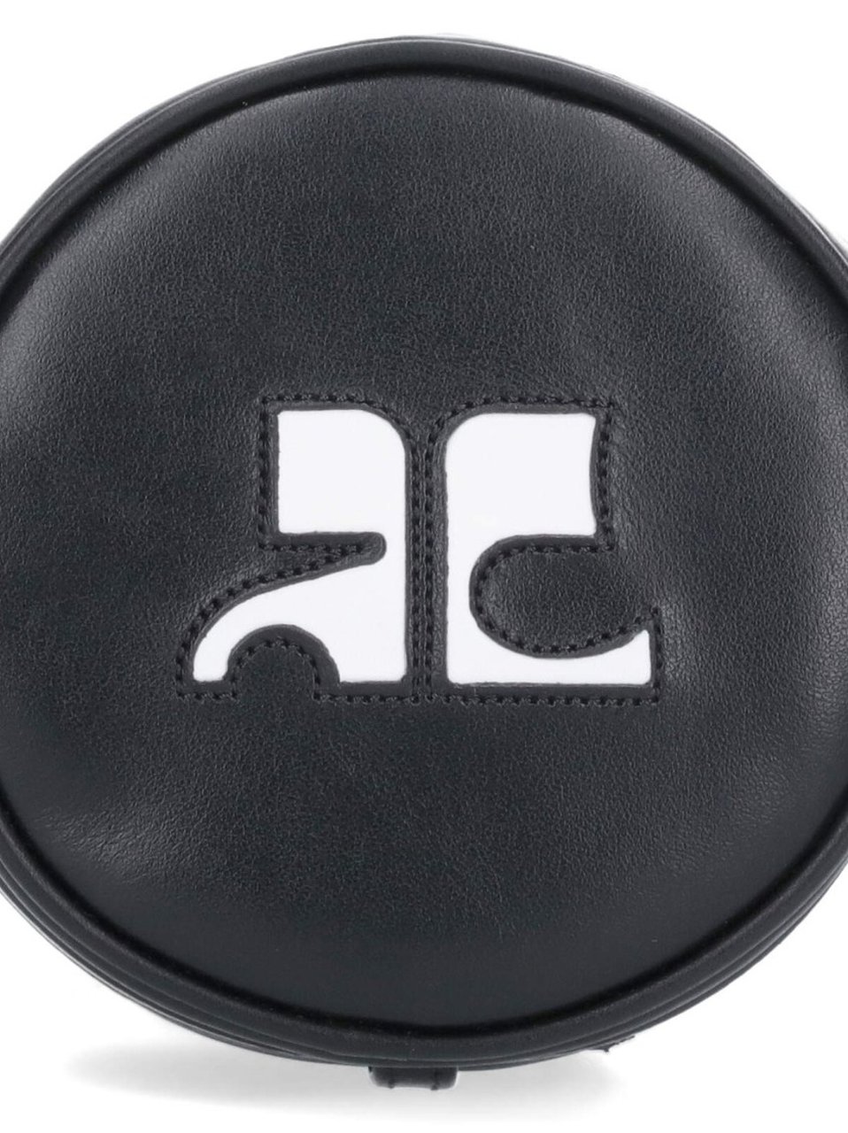 COURREGES Mini "Reedition Circle Bag" Crossbody – Black Zwart