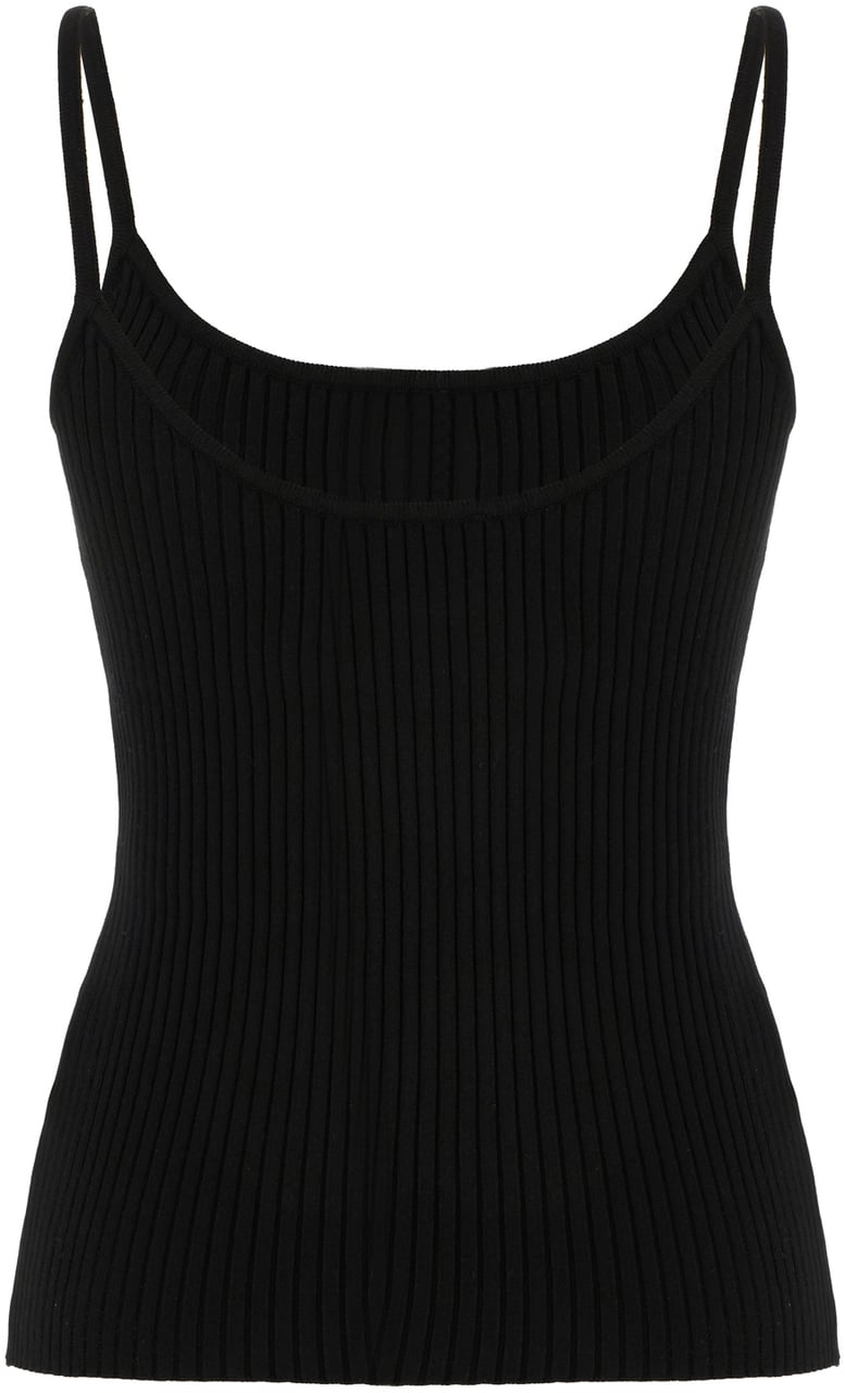 COURREGES Courreges Black viscose blend top Zwart