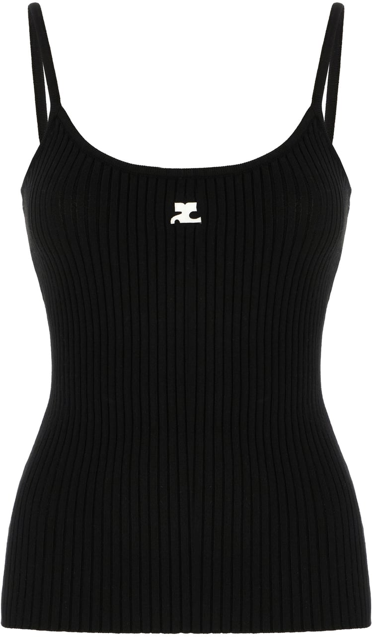 COURREGES Courreges Black viscose blend top Zwart