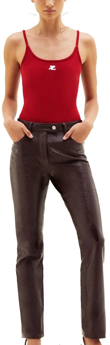 COURREGES Top Red Rood