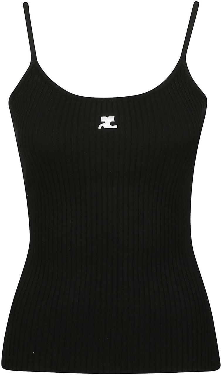 COURREGES Reedition Tank Top Black Zwart