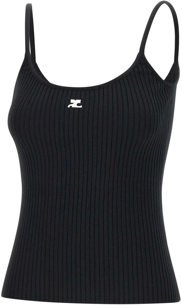 COURREGES Top Black Zwart