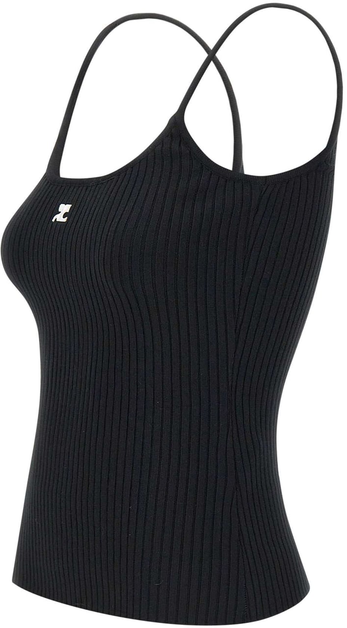 COURREGES Top Black Zwart