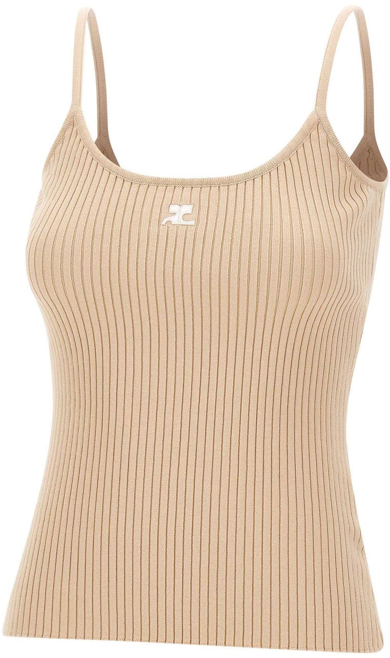 COURREGES Top Beige Beige