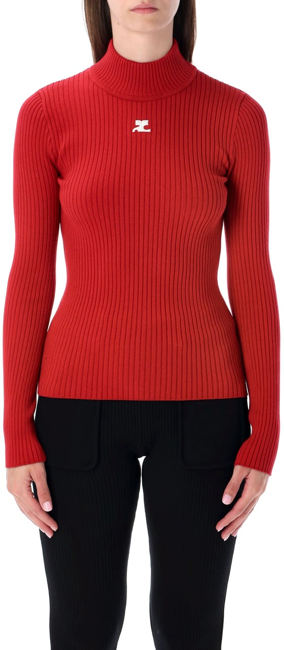 COURREGES Reedition Knit Ls Jumper Rosso Rood