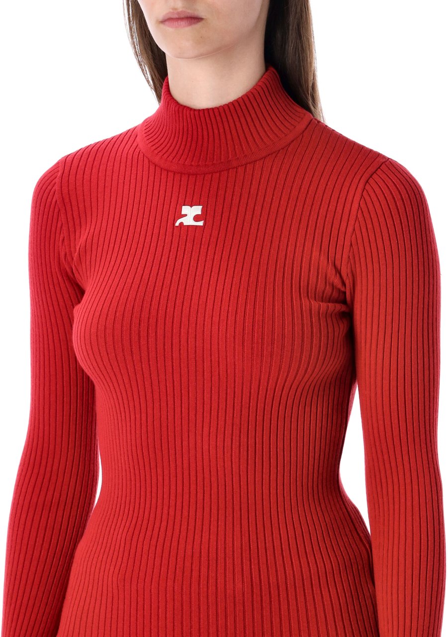 COURREGES Reedition Knit Ls Jumper Rosso Rood