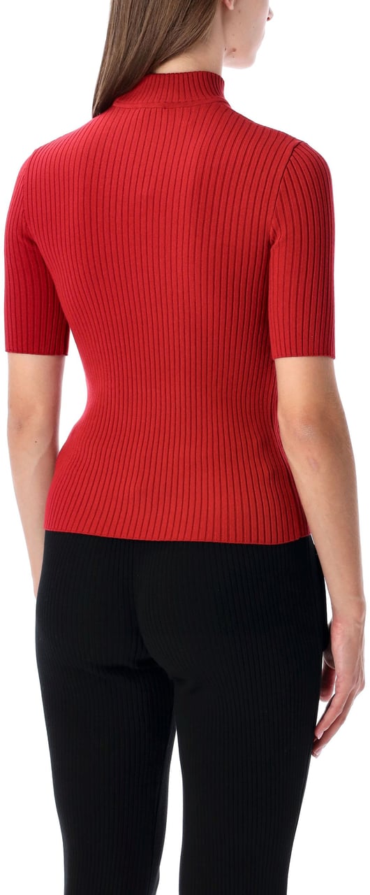 COURREGES Reedition Knit Ss Jumper Rosso Rood