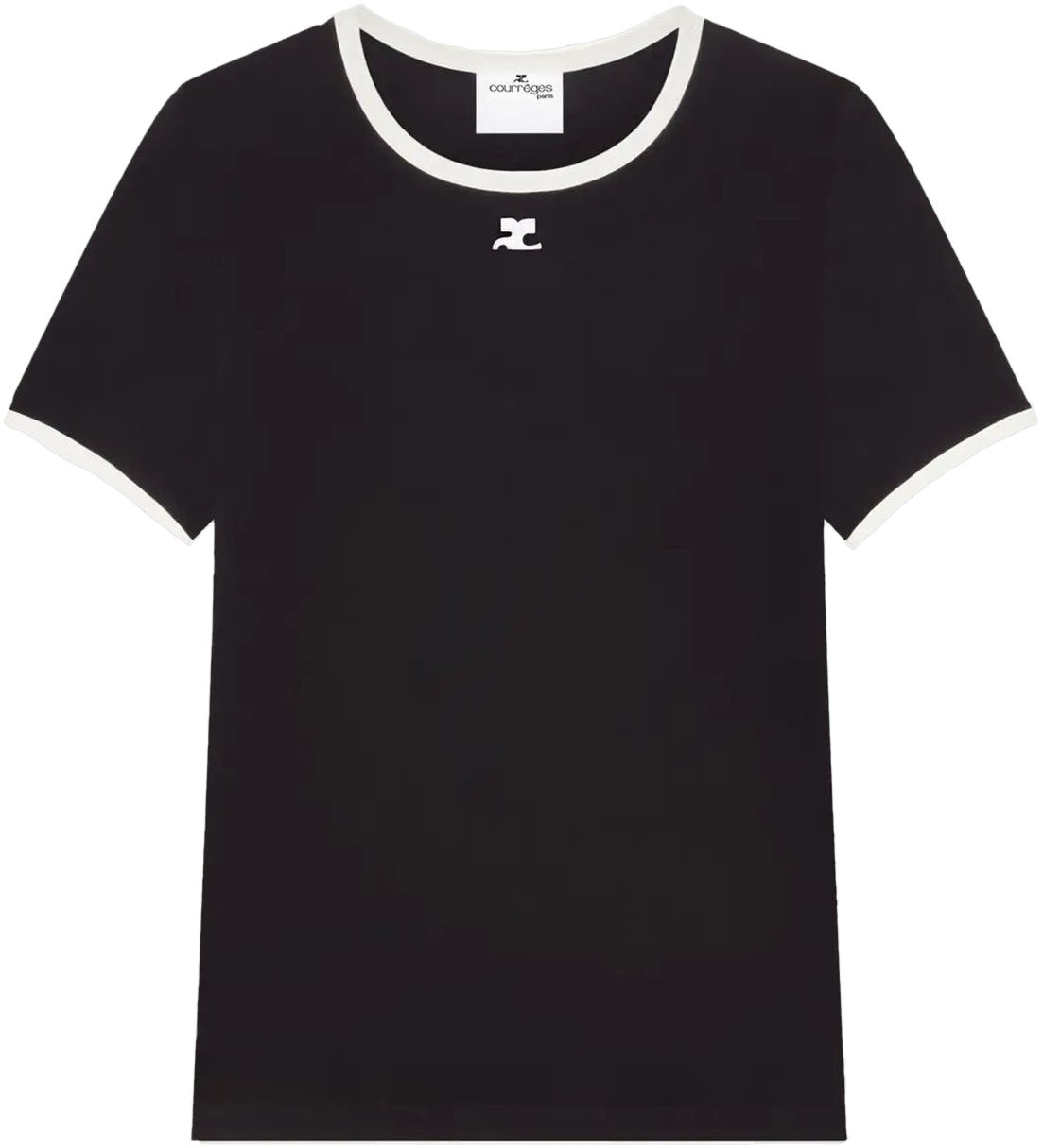 COURREGES T-SHIRT HERITAGE BLACK Zwart