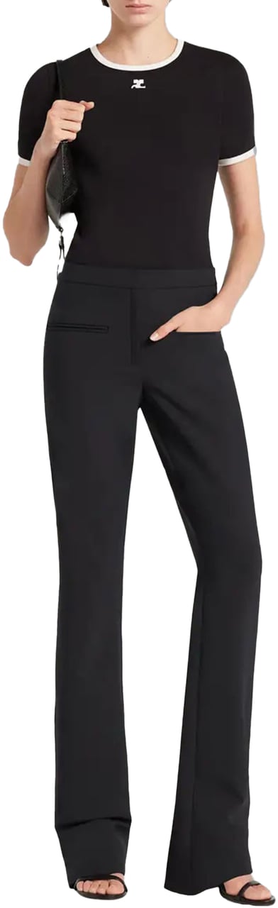 COURREGES T-SHIRT HERITAGE BLACK Zwart