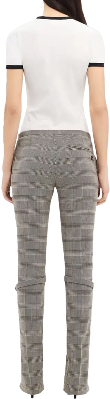 COURREGES T-SHIRT HERITAGE WHITE/BLACK Zwart