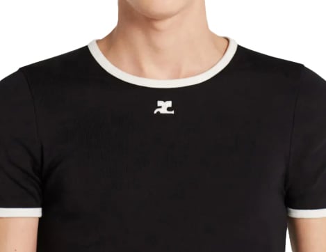 COURREGES T-Shirts And Polos Black Zwart