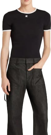 COURREGES T-Shirts And Polos Black Zwart