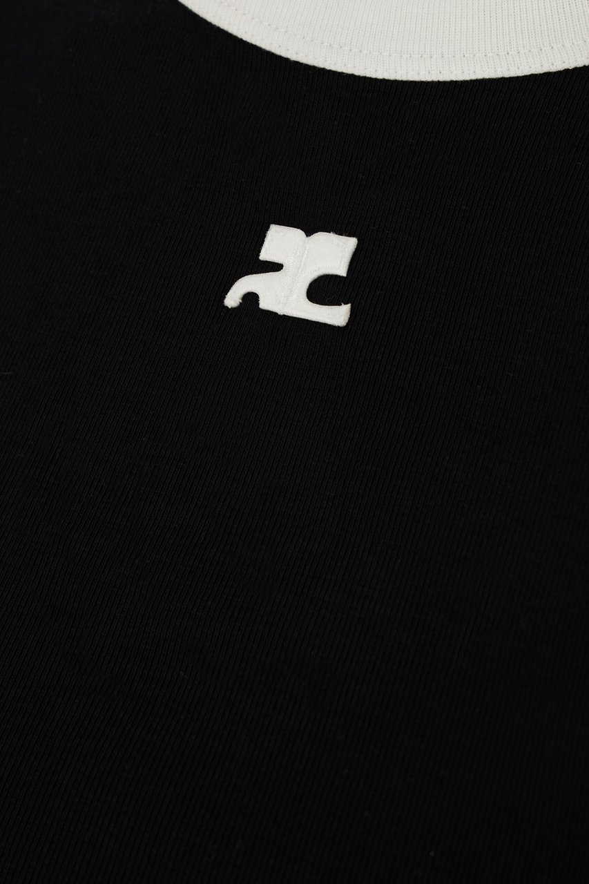 COURREGES Courreges Black cotton t-shirt Zwart