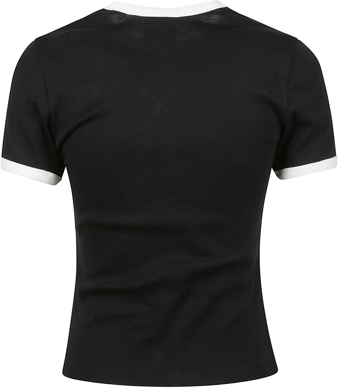 COURREGES Signature Contrast T-shirt Black Zwart