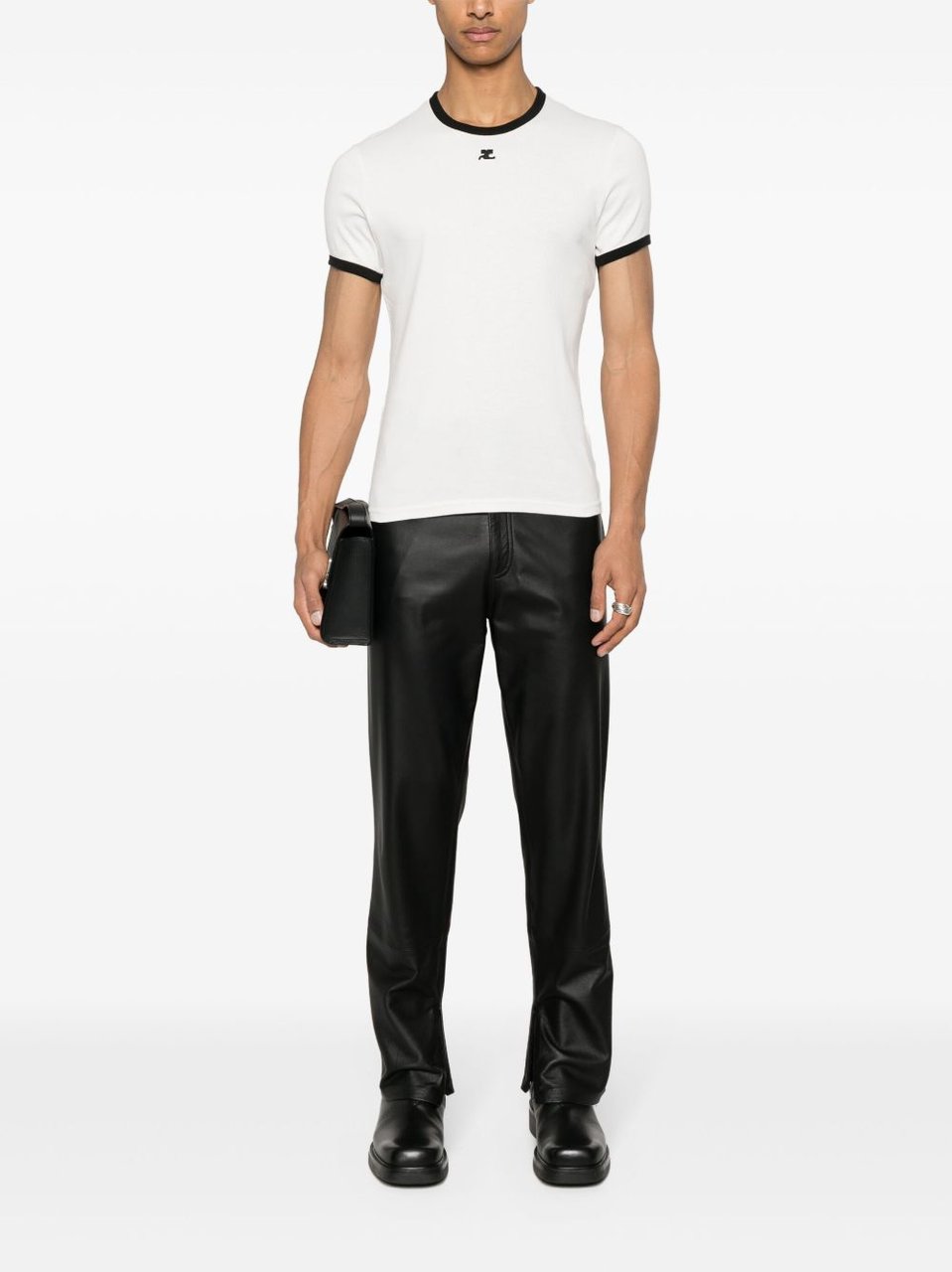 COURREGES T-Shirts And Polos Heritage White/Black Wit