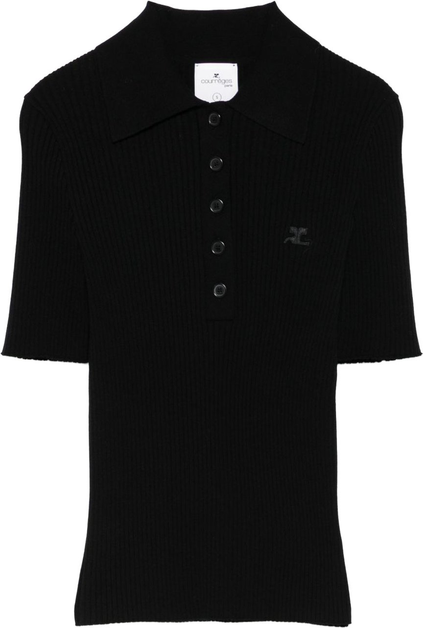 COURREGES Top Black Zwart