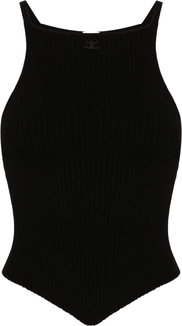 COURREGES Top Black Zwart