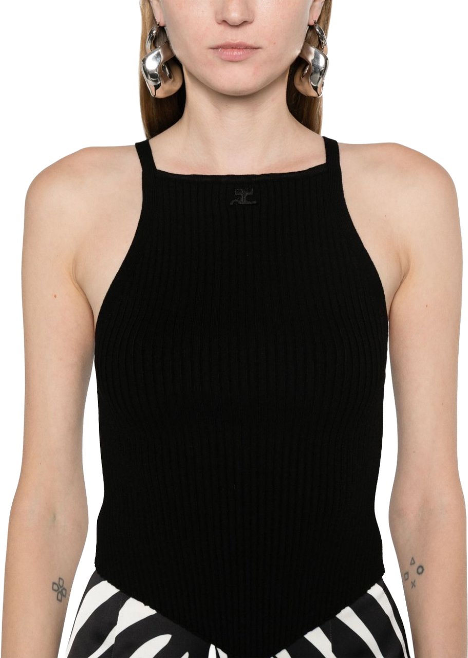COURREGES Top Black Zwart