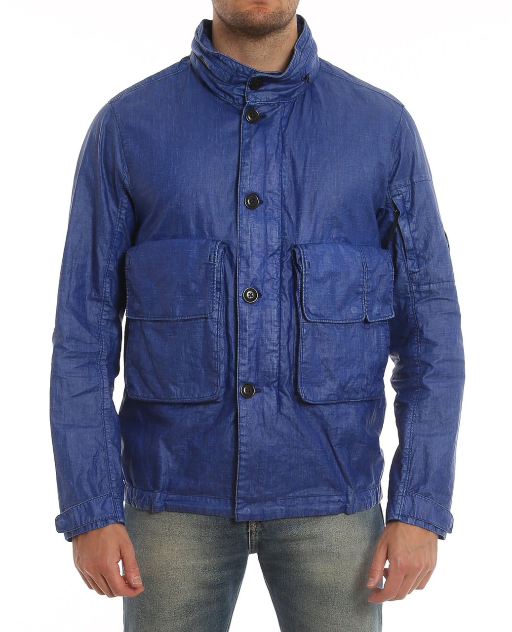 CP Company C.P Company Waxed Linen Jacket Blauw
