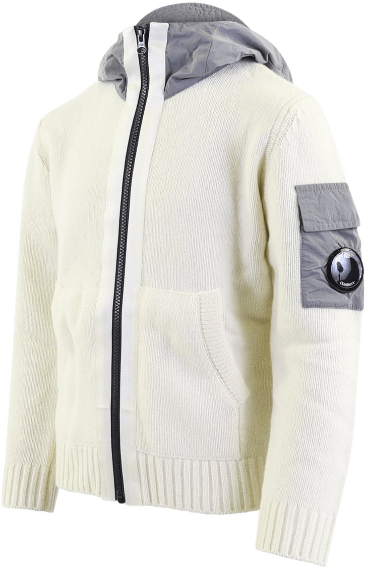 CP Company Kids Knitwear Cardigan Wit Wit