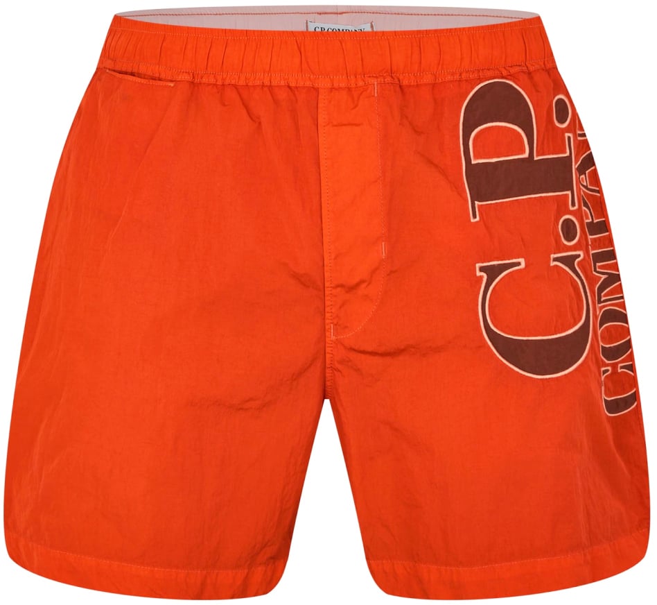 CP Company Eco-chrome R Logo Swim Shorts Oranje