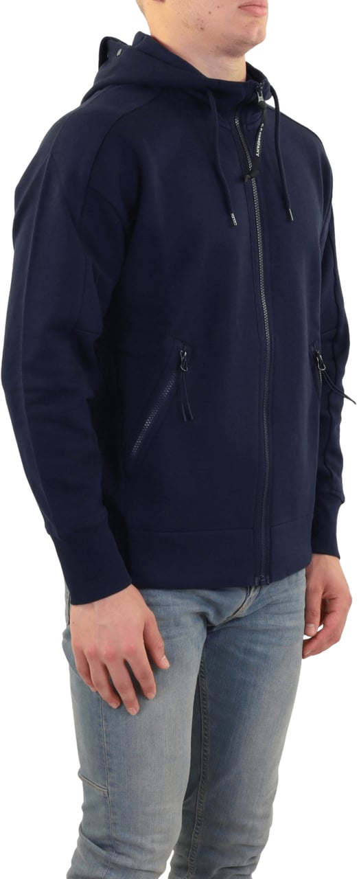 CP Company Heren Zip-Up Hoodie Blauw Blauw