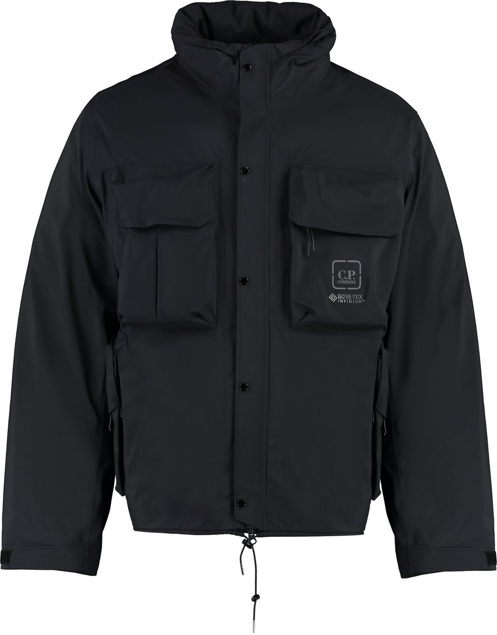 CP Company Technical fabric jacket with internal removable down jacket Zwart