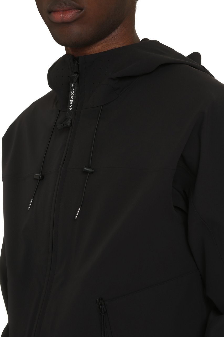 CP Company Technical fabric hooded jacket Zwart