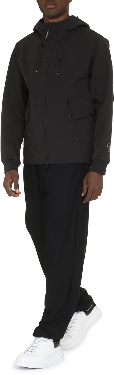 CP Company Technical fabric hooded jacket Zwart