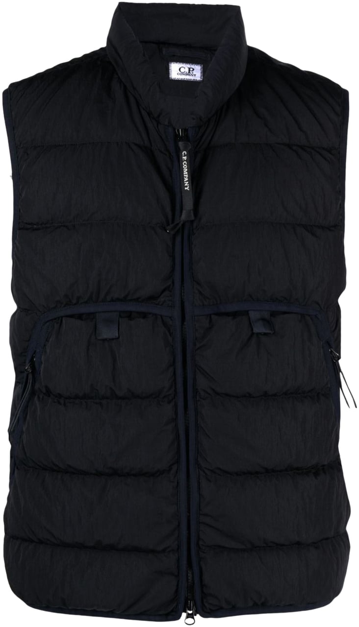 CP Company Eco Chrome R Logo Down Vest Zwart