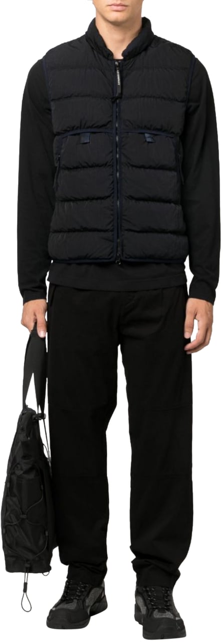 CP Company Eco Chrome R Logo Down Vest Zwart