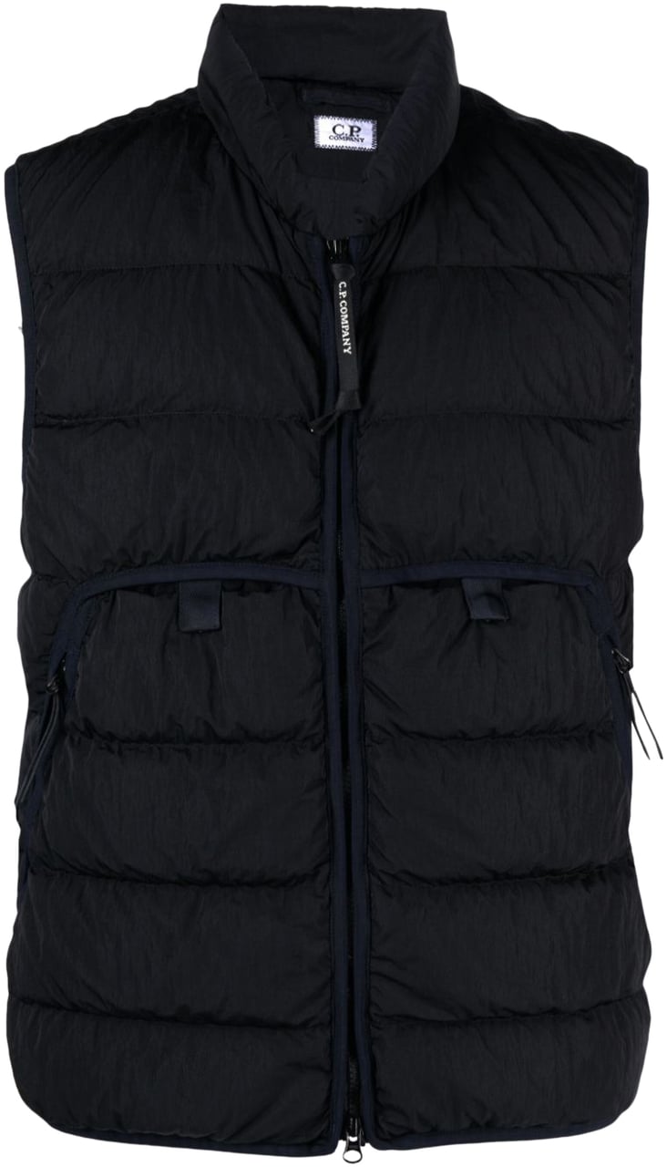 CP Company Eco Chrome R Logo Down Vest Zwart