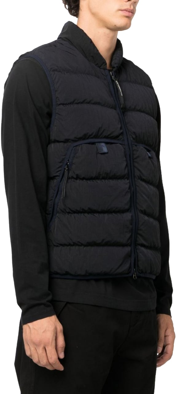 CP Company Eco Chrome R Logo Down Vest Zwart