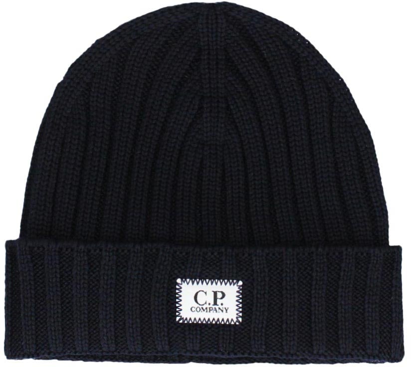 CP Company C.P. Company Muts Blauw Label Logo Blauw